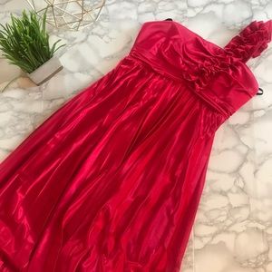 City Triangles red one shoulder dress